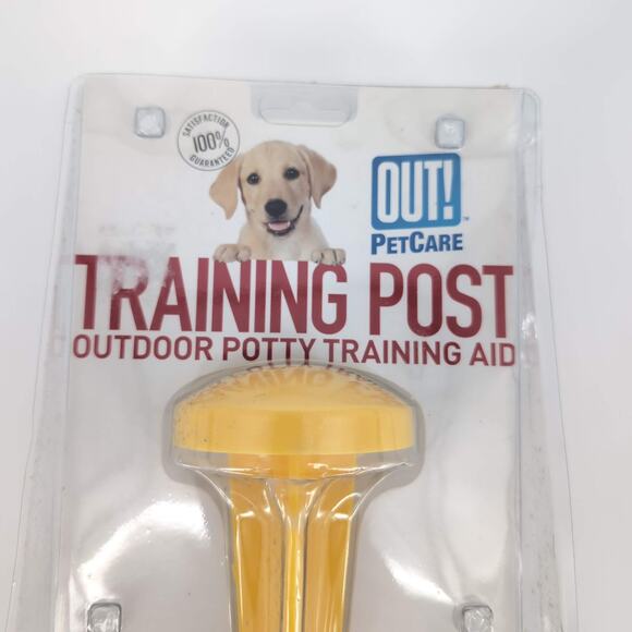 Out! PetCare Yellow Puppy/Dog Training Post Outdoor Potty Training Aid- New READ - Picture 13 of 15